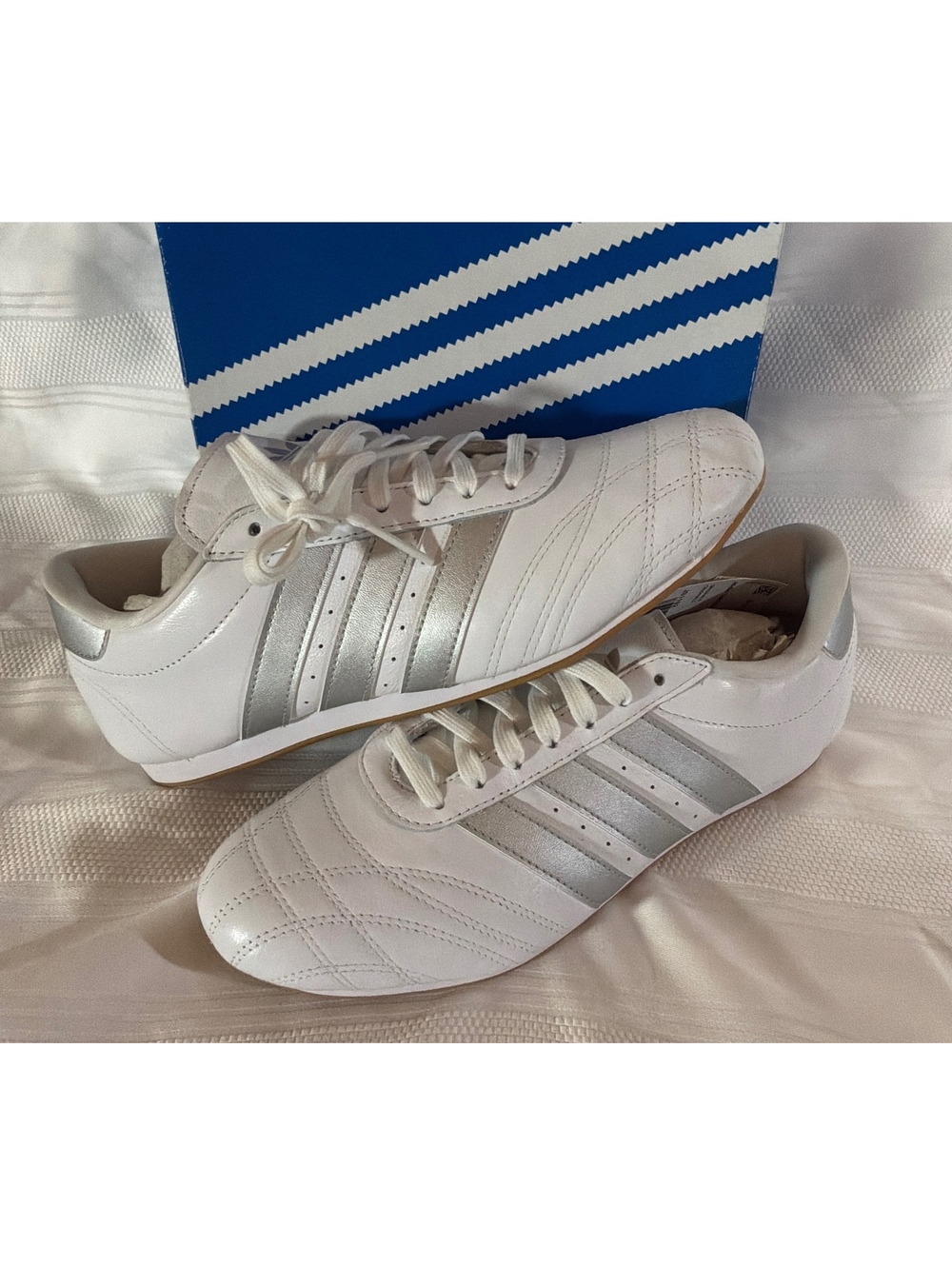 adidas Taekwondo Lace W White and Silver Shoes Size 9